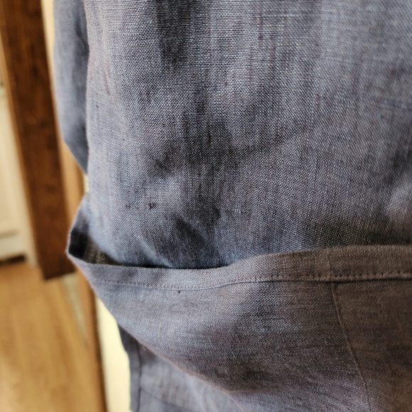 Eileen Fisher Irish Linen jacket shirt pant set L large 12 purple blue NWOT - Picture 12 of 12